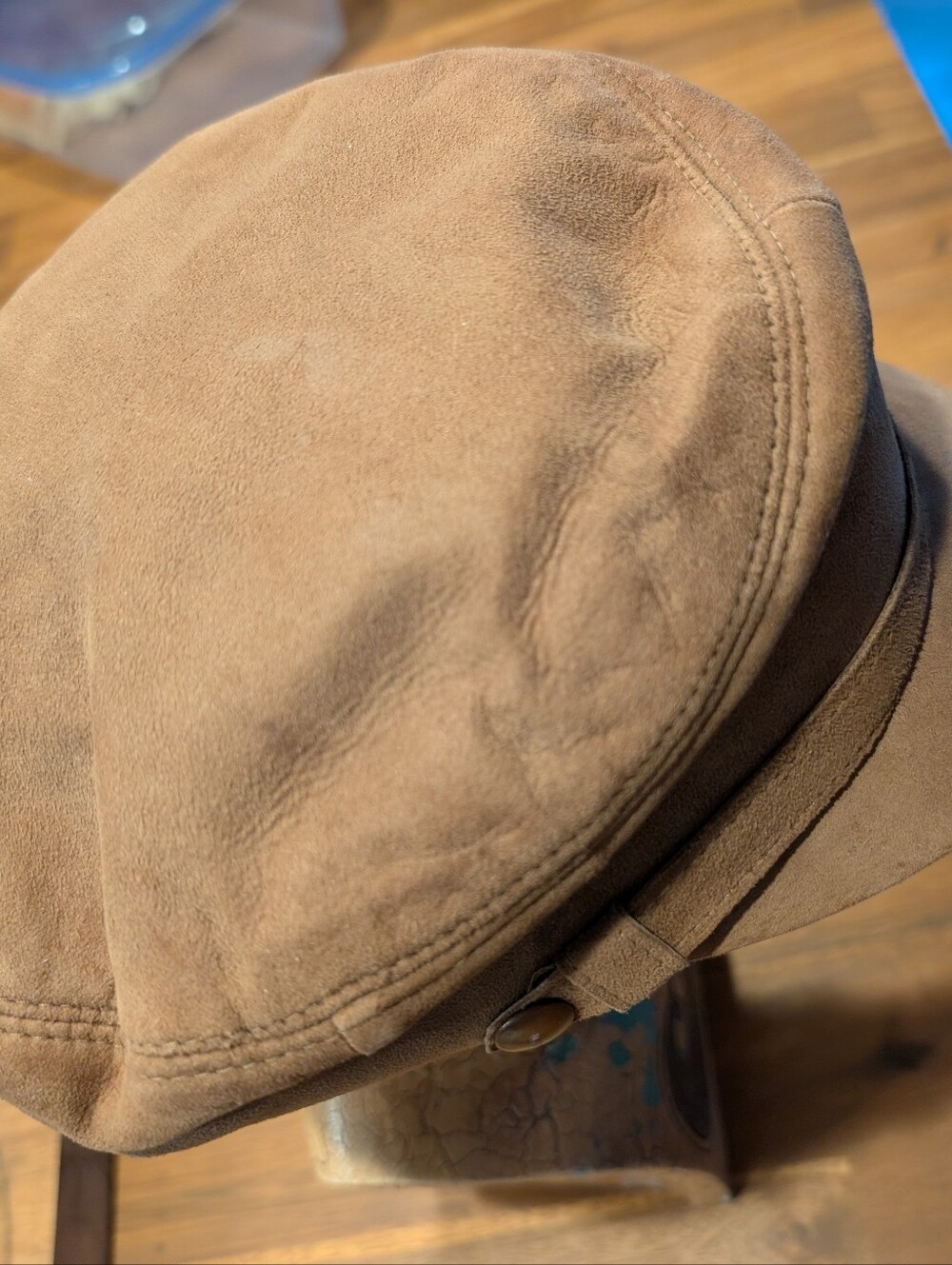 Vintage Olympia Prinz-heinrich Suede News Boy Cap - Picture 4 of 16